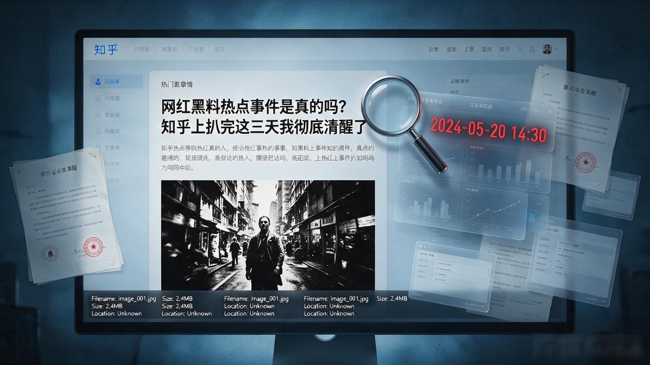 网红黑料热点事件是真的吗？知乎上扒完这三天我彻底清醒了